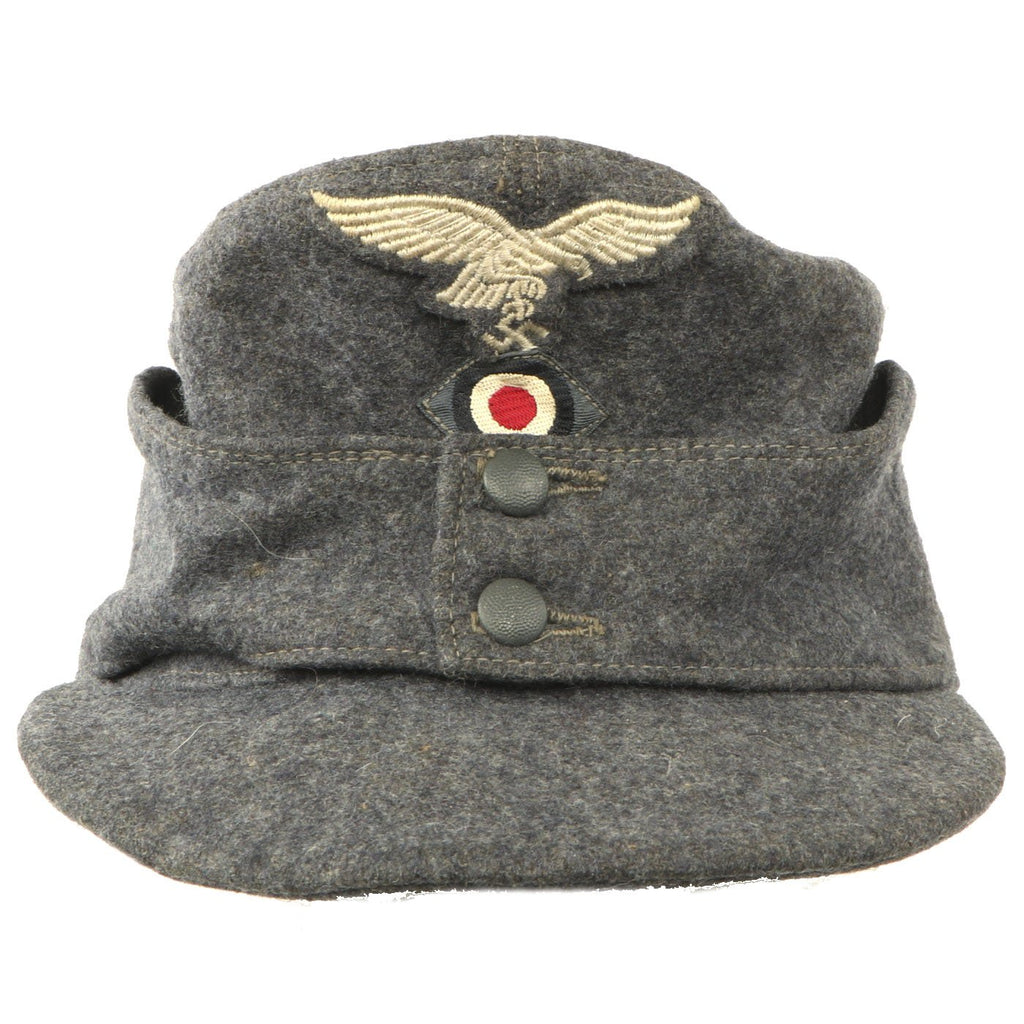Original German WWII 1944 Dated Luftwaffe M43 Einheitsmütze Field Cap with RBNr. - size 56 Original Items