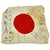 Original Japanese WWII Hand Painted Cloth Good Luck Flag - 29" x 33" Original Items