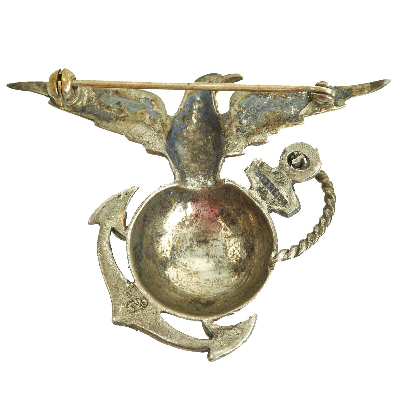 Original U.S. WWII Marine Corps Sweetheart Sterling Silver EGA Pin wit ...