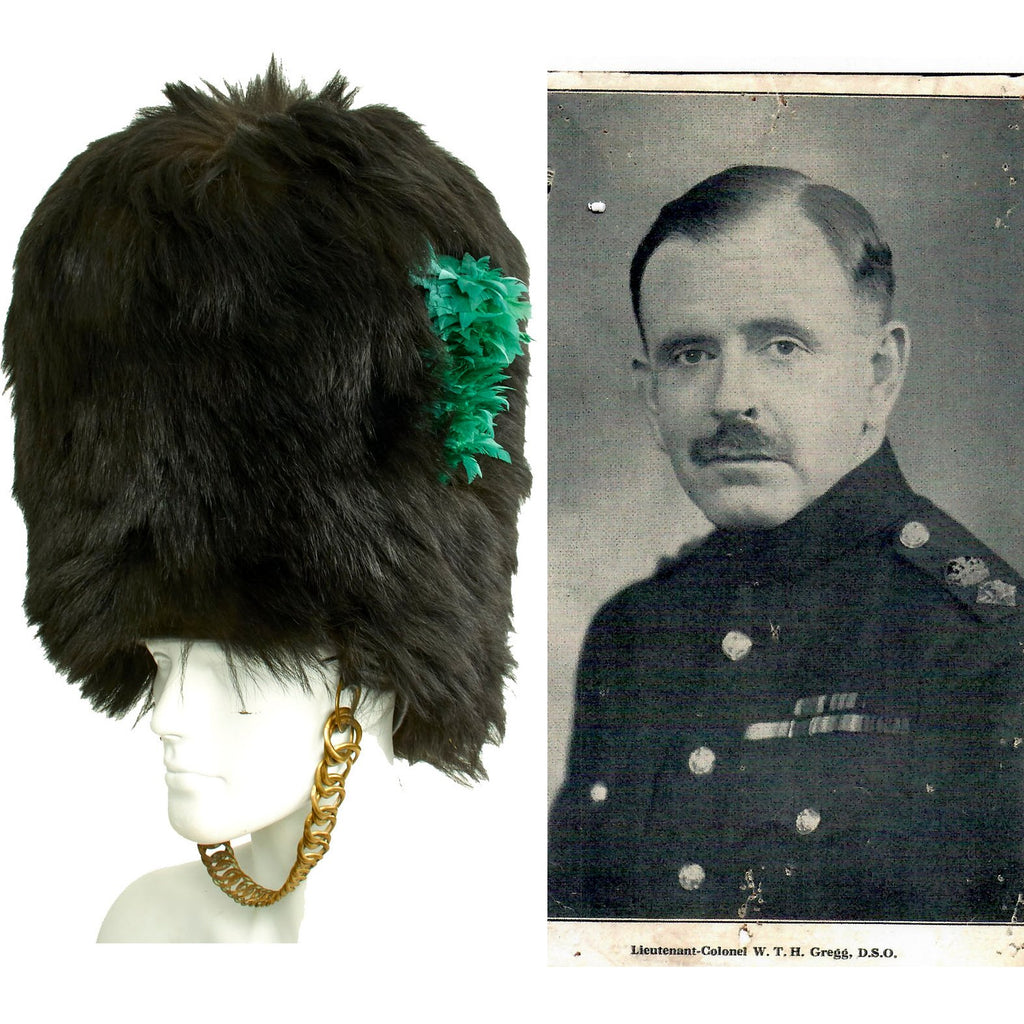 Original British WWI Named Royal Irish Fusiliers Officer Bearskin - Colonel William Thornton Huband Gregg Original Items