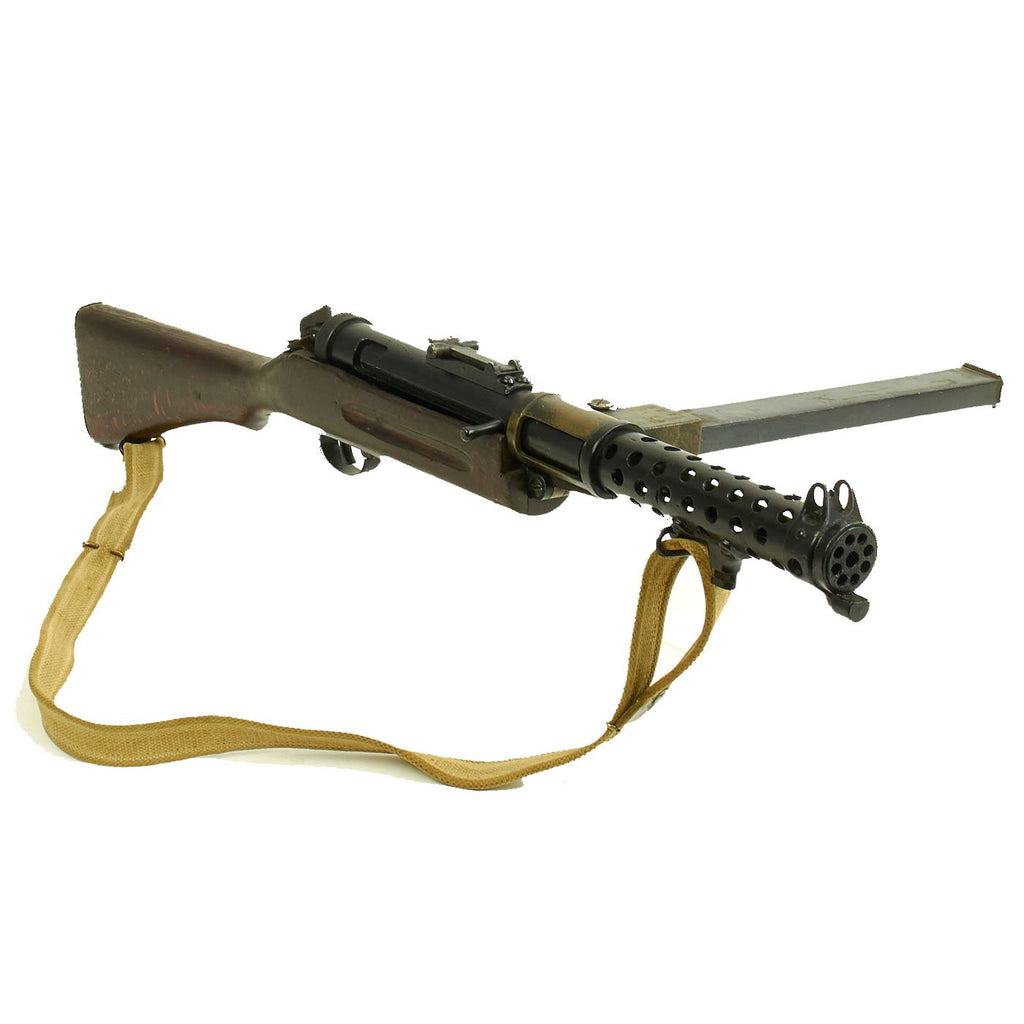 Original British WWII Lanchester MK.I* Display Submachine Gun SMG with 50 rd. Magazine and Sling Original Items