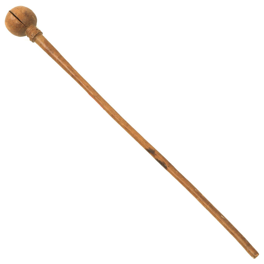 Original Victorian Era Zulu Wars Knobkierie War Club with Old Label Marked "Zulu Ulundi" Original Items