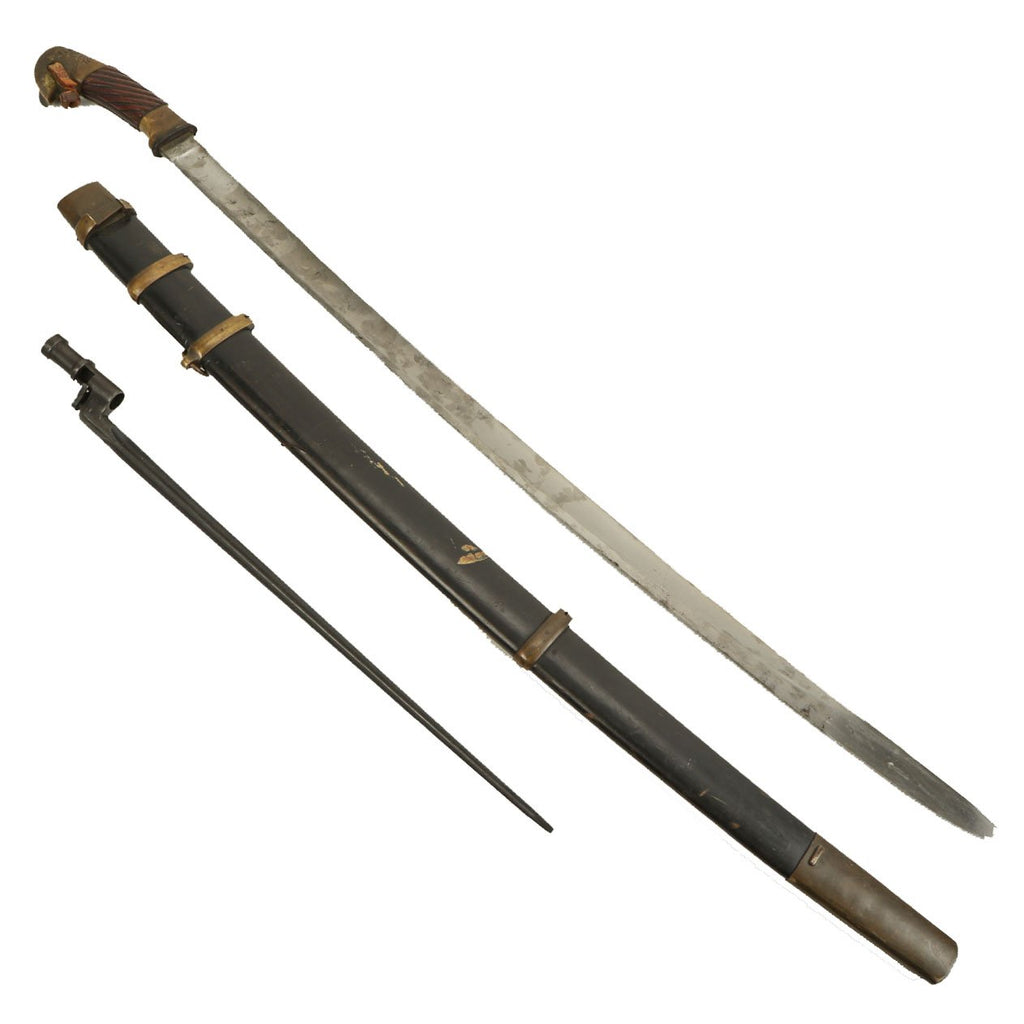 Original Soviet Russian 1941 Cossack Shashka Saber with M-1891/30 Mosin-Nagant Bayonet - Marked CCCP Original Items
