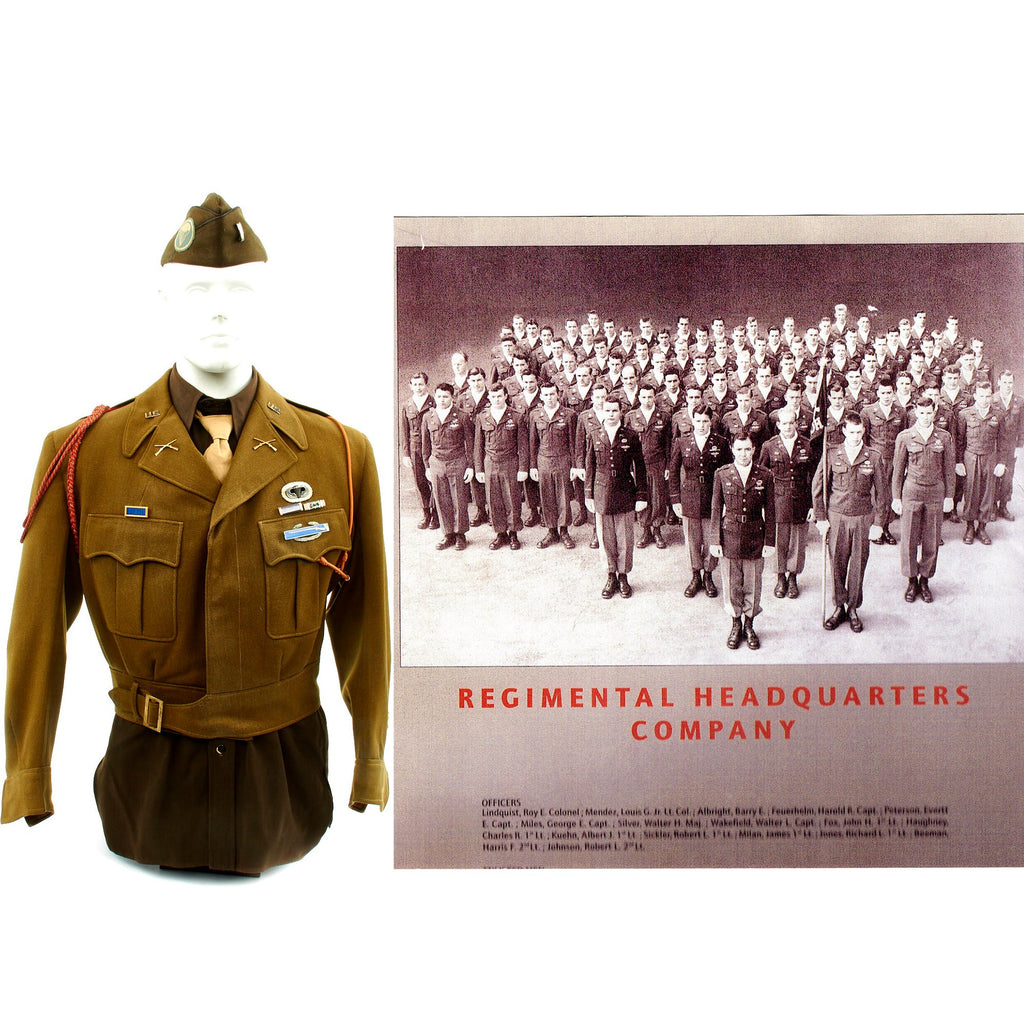 Original U.S. WWII 508th Parachute Infantry Regiment WIA Named Officer Grouping Original Items