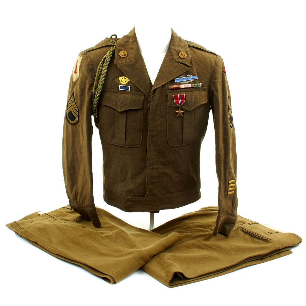 Original U.S. WWII D-Day 1st Infantry Division Anti-Tank Company Named Grouping Original Items
