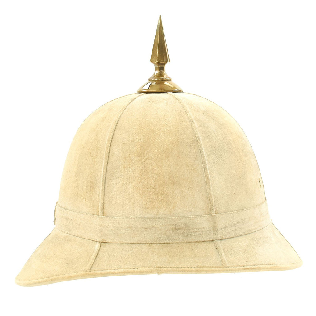 Original British Victorian New Zealand marked 1877 Colonial Pattern Sun Helmet with Spike - size 7 Original Items