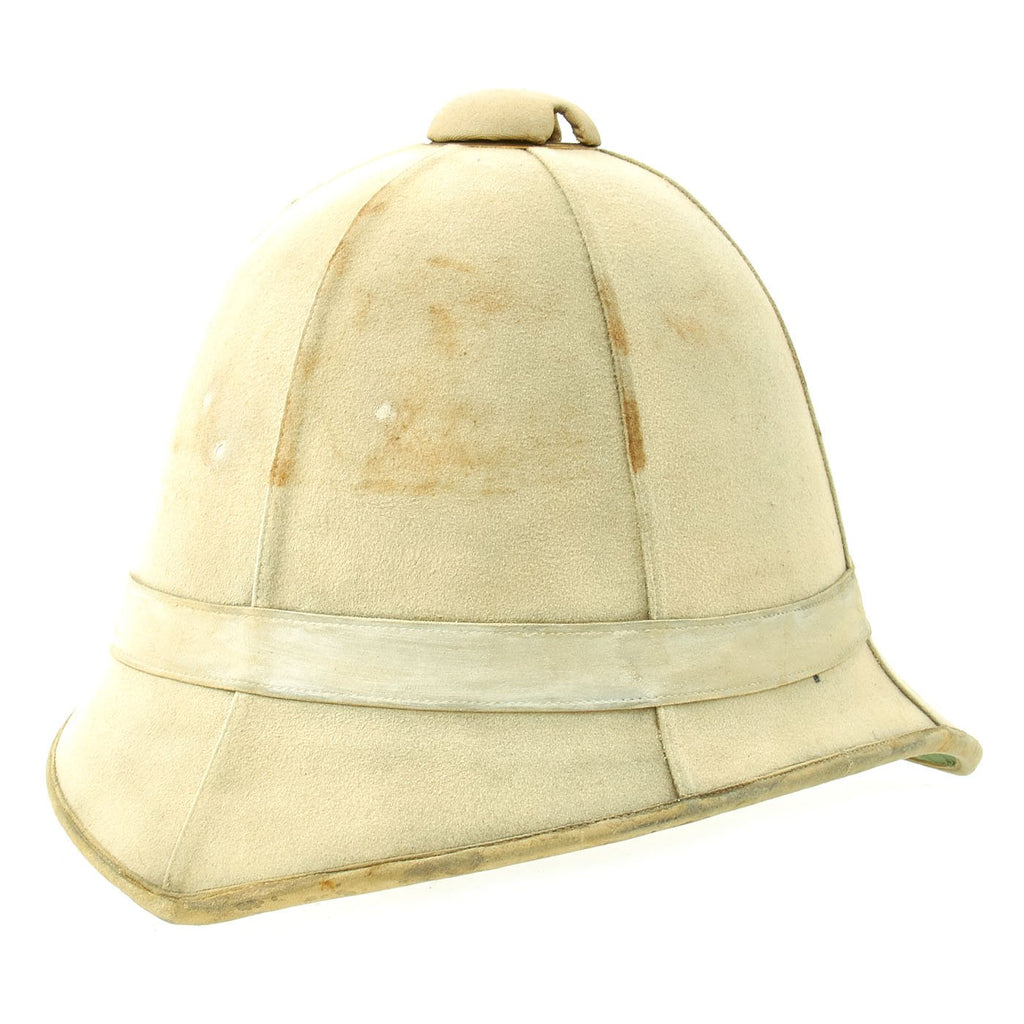Original British Victorian 1877 Foreign Service Pattern Sun Helmet with Felt Outer Cover - size 7 1/2 Original Items