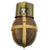 Original German WWII Afrikakorps Coconut Canteen with Cup and Harness by Heinrich Ritter - 1943 Dated Original Items