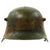 Original Imperial German WWI Named Officer M16 Stahlhelm Helmet with Panel Camouflage Paint and Liner - marked G.62 Original Items