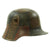 Original Imperial German WWI Named Officer M16 Stahlhelm Helmet with Panel Camouflage Paint and Liner - marked G.62 Original Items
