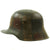 Original Imperial German WWI Named Officer M16 Stahlhelm Helmet with Panel Camouflage Paint and Liner - marked G.62 Original Items