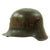 Original Imperial German WWI Named Officer M16 Stahlhelm Helmet with Panel Camouflage Paint and Liner - marked G.62 Original Items