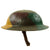 Original U.S. WWI M1917 30th Division Doughboy Helmet with Trench Art Panel Camouflage Paint - "Old Hickory" Original Items