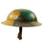 Original U.S. WWI M1917 30th Division Doughboy Helmet with Trench Art Panel Camouflage Paint - "Old Hickory" Original Items