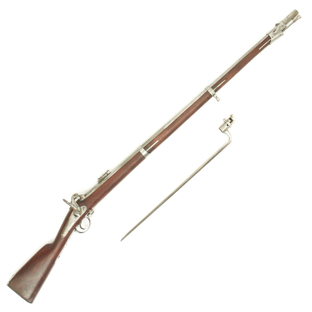 Original Civil War Era French Model 1842 Percussion Back Action Rifle with Socket Bayonet Original Items