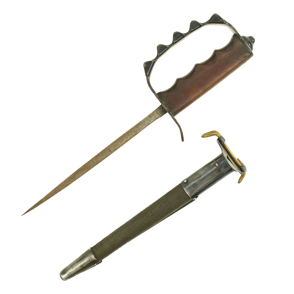 Original U.S. WWI M1917 Trench Knife by American Cutlery Co with 1918 dated Jewell Scabbard Original Items