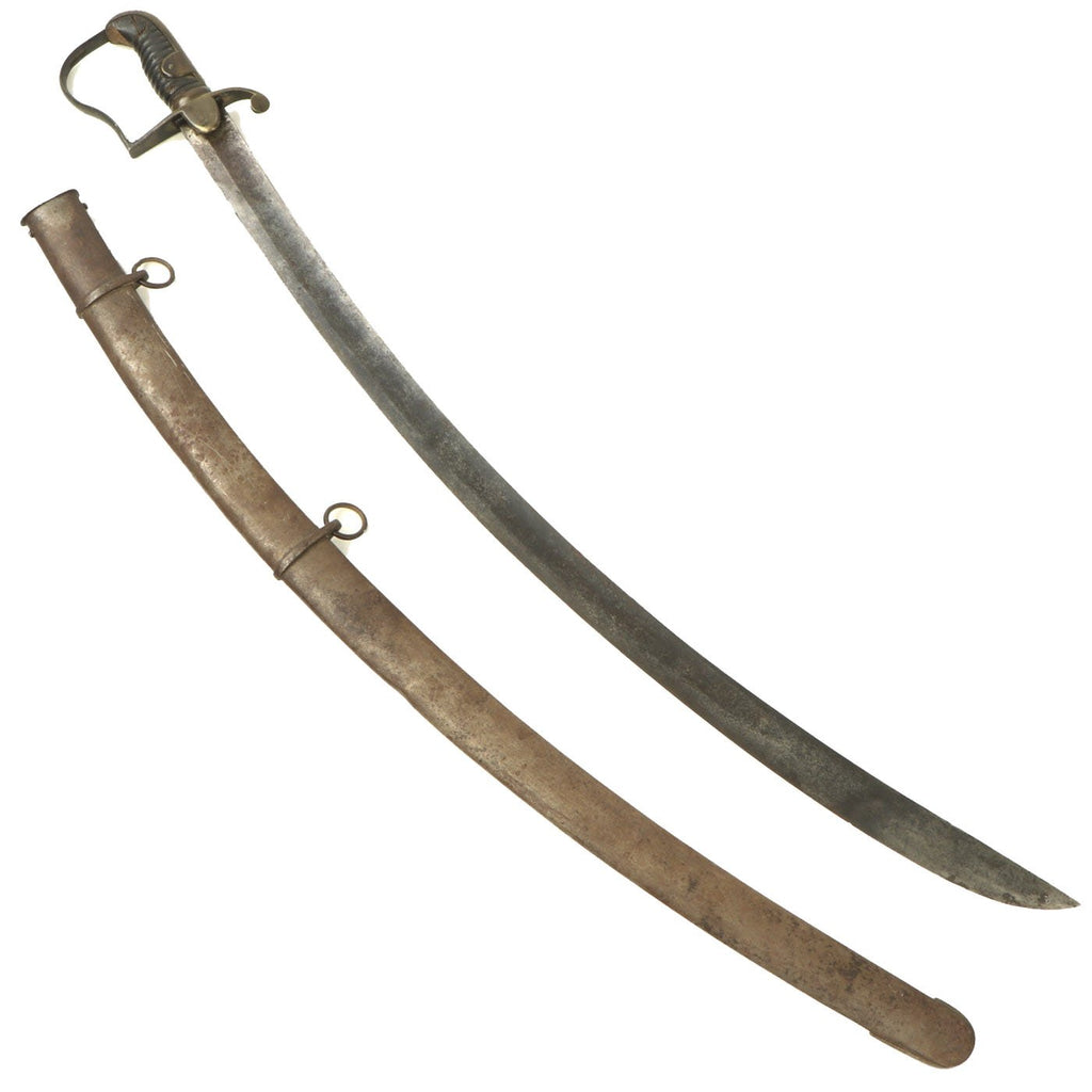 Original European Brass Mounted P-1796 Style Light Cavalry Sabre with Scabbard - Blüchersäbel Original Items