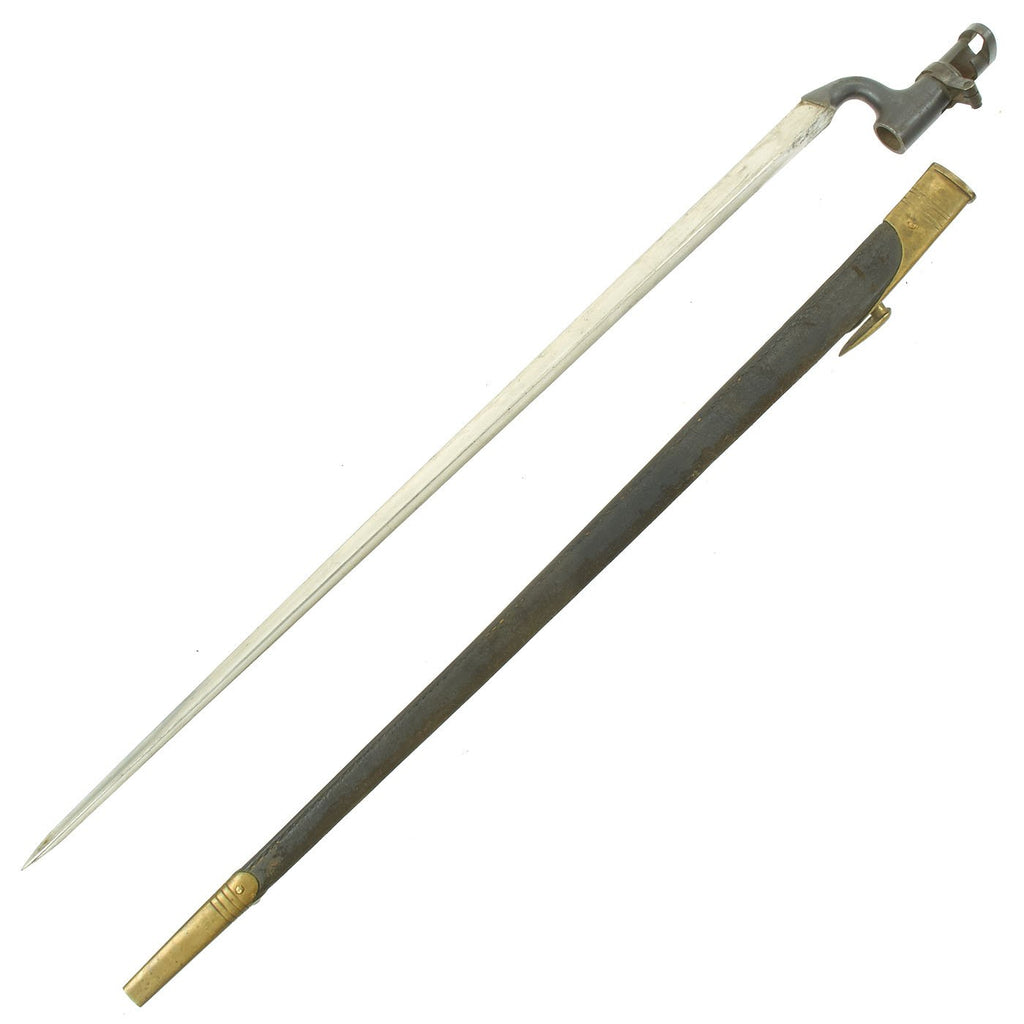 Original British .303cal Martini-Enfield Rifle P-1895 Socket Bayonet in Excellent Condition with Scabbard Original Items