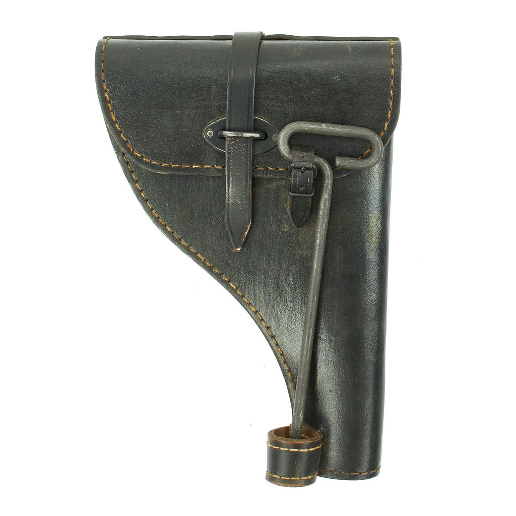 Original German WWII Flare Signal Pistol Holster by Ehrhardt & Kirsten with Cleaning Rod - dated 1941 Original Items