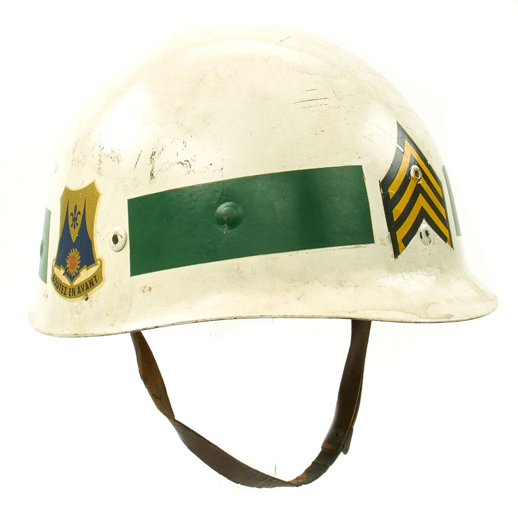 Original U.S. WWII M1 Helmet Liner by Westinghouse Painted for 356th Regiment Training - 89th Infantry Division Original Items