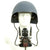 Original U.S. WWII Navy USN MK2 Talker Flak Helmet with Rare D173013 Headset and Microphone Original Items
