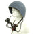 Original U.S. WWII Navy USN MK2 Talker Flak Helmet with Rare D173013 Headset and Microphone Original Items