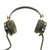 Original U.S. WWII Navy USN MK2 Talker Flak Helmet with Rare D173013 Headset and Microphone Original Items