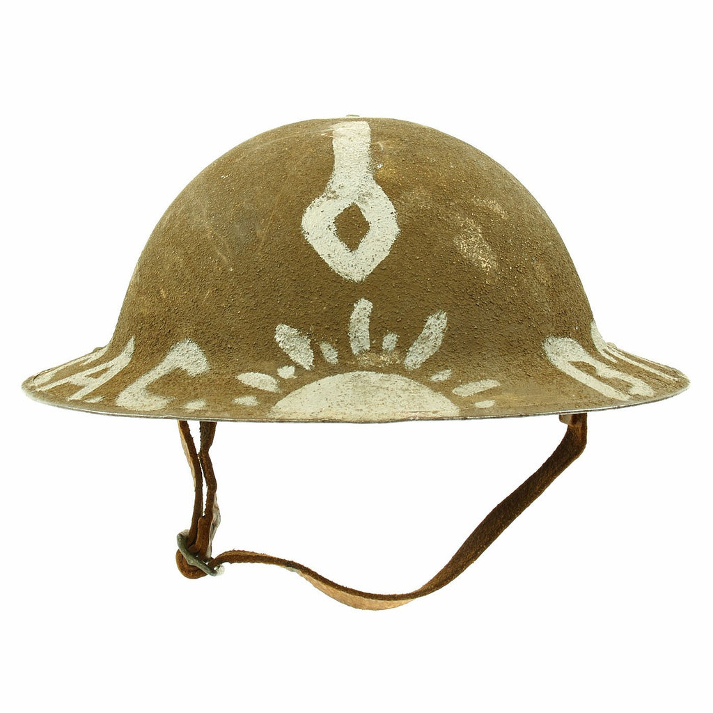 Original U.S. WWI M1917 Doughboy Helmet marked to 72nd Coastal Artillery - Battery B Original Items