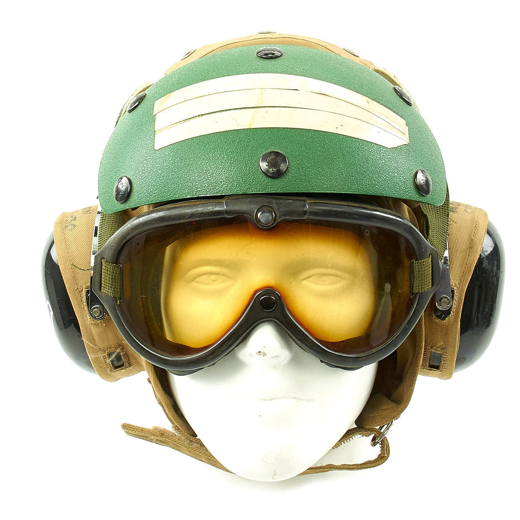 Original U.S. Navy Aircraft Carrier Flight Deck Crew HGU-25/P Helmet of CVWR-30 Carrier Air Wing Reserve 30 Original Items