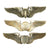 Original U.S. WWII Army Air Force USAAF Set of 3 Aviator "Bell Pattern" Wings - Sterling Silver Original Items