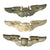 Original U.S. WWII Army Air Force USAAF Set of 3 Aviator "Bell Pattern" Wings - Sterling Silver Original Items