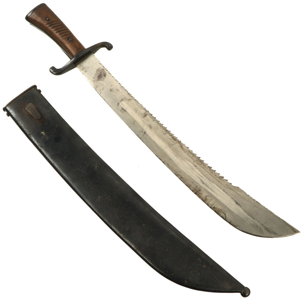 Original Rare German WWII Luftwaffe Sawback Survival Machete by ALCOSO with Scabbard - circa 1940-1943 Original Items