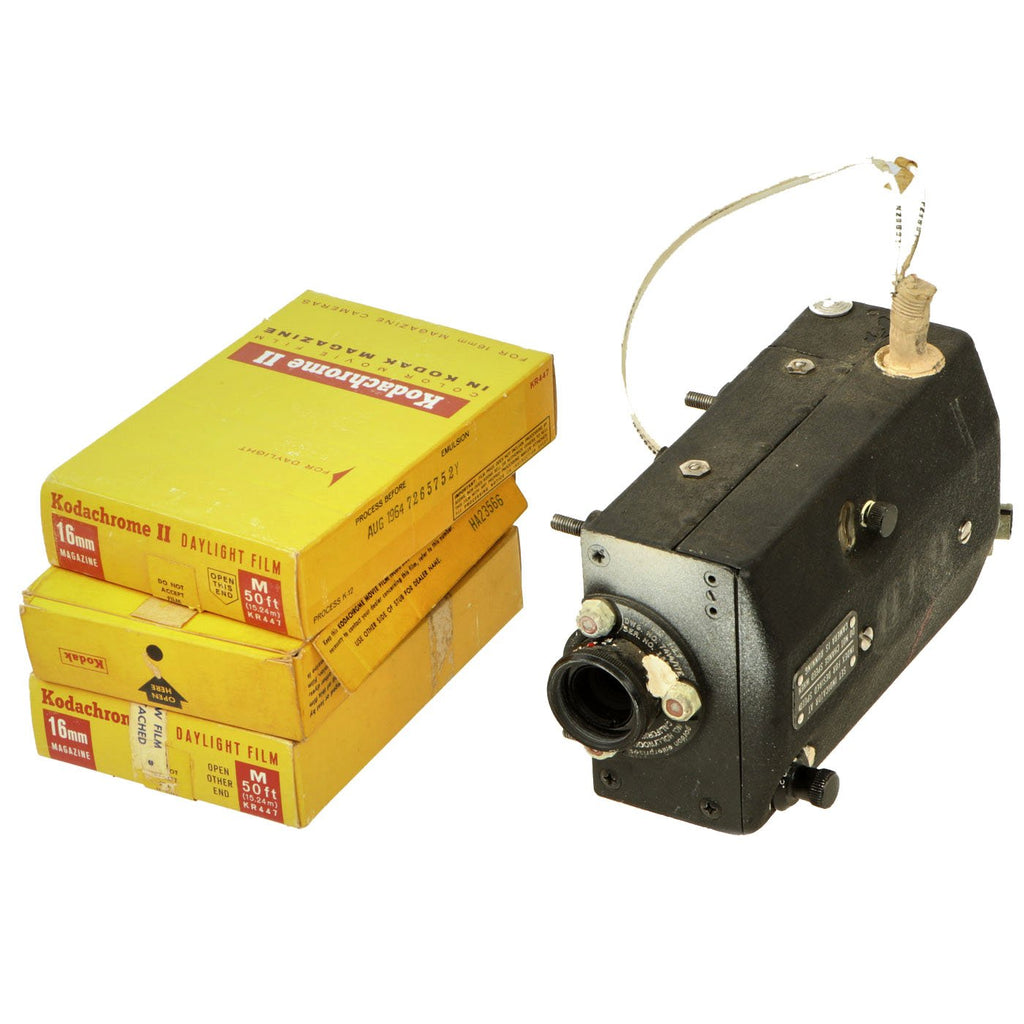 Original U.S. WWII USAAF AN-N6 Motion Picture Gun Camera and 16mm Kodachrome II Film Original Items