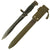 Original Spanish M1964 Knife Bayonet for the CETME Model C Selective Fire Battle Rifle with Scabbard Original Items