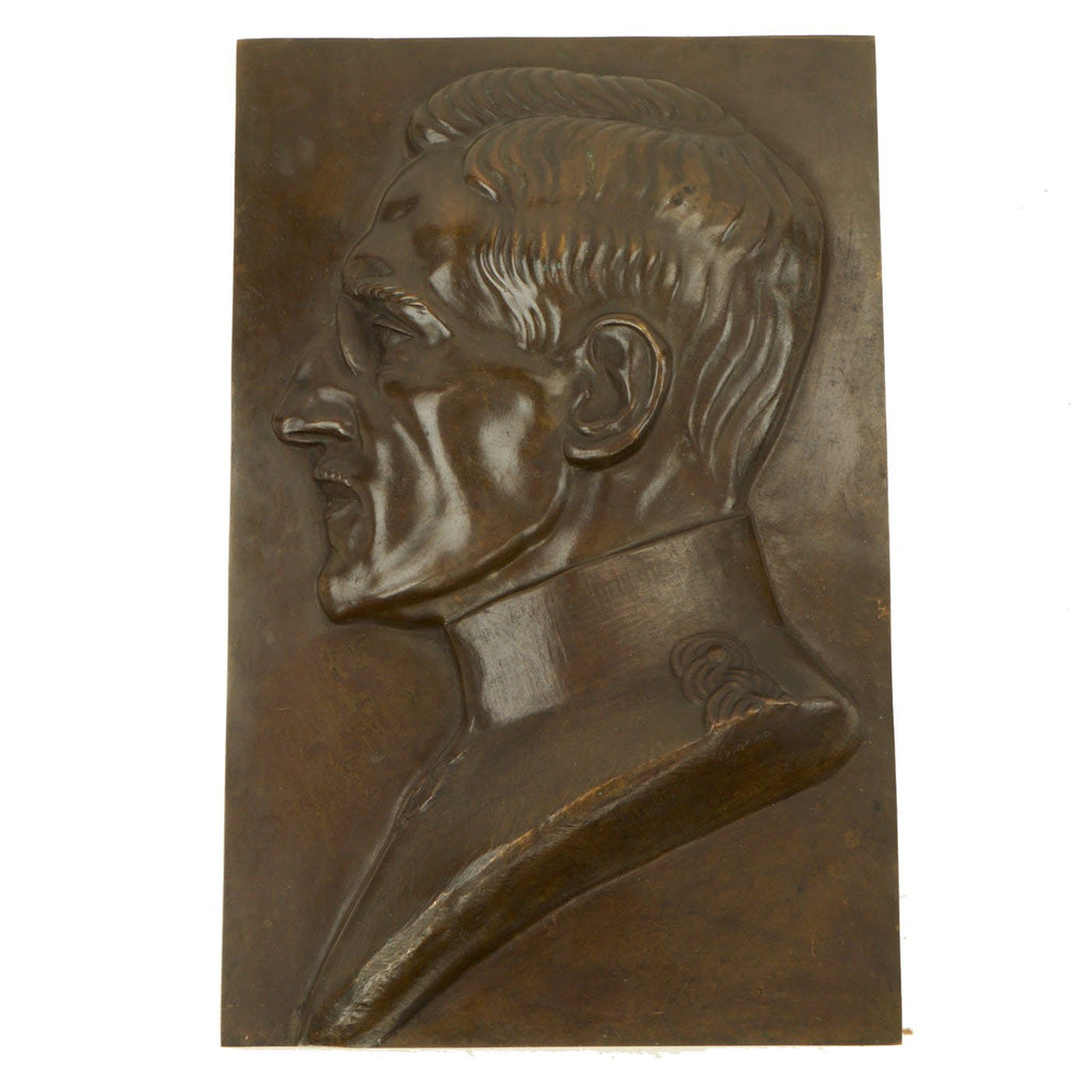 Original Side Profile Bronze Plaque of Prince Andrew of Greece and Denmark c.1922 - 15 1/2"  x  24" - Maker Signed Original Items