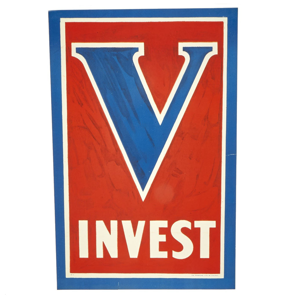Original U.S. WWI Victory Liberty Loan Poster - INVEST Original Items