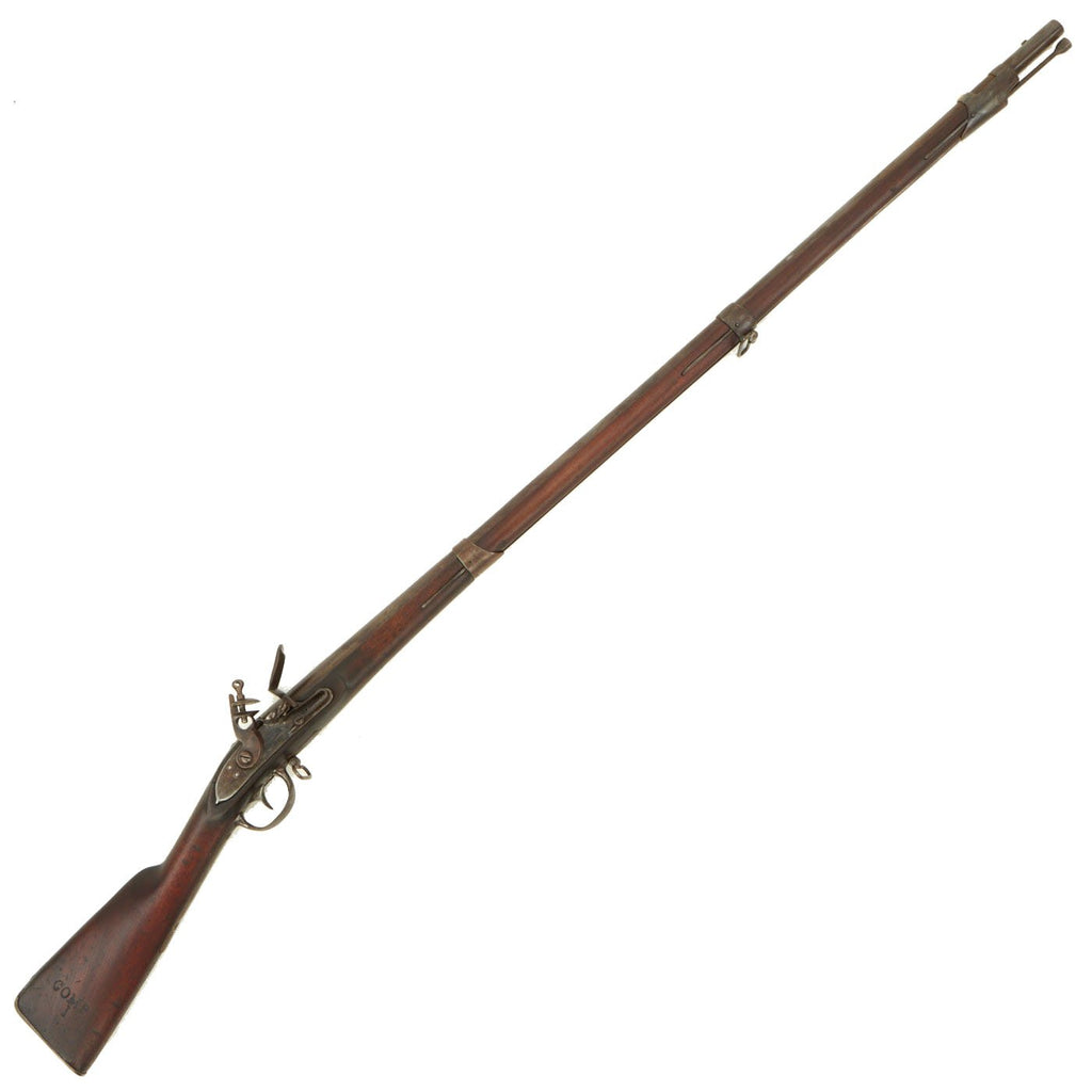 Original U.S. Springfield Model 1812 Flintlock Musket by Springfield Armory with Unit Marking - dated 1814 Original Items