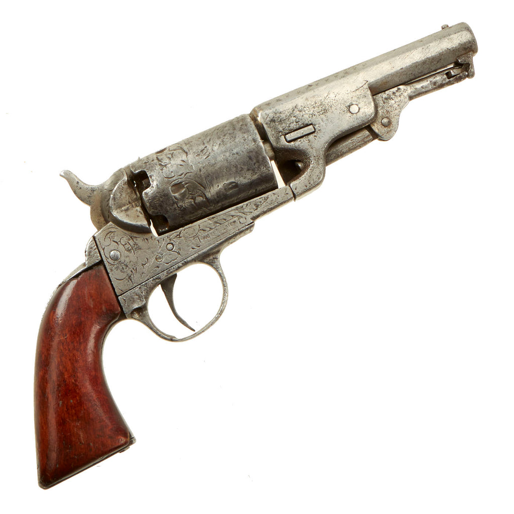 Original Crimean War Era Ottoman made Colt-Style .35cal Private Purchase Percussion Revolver named to C.S.A. Officer Original Items