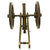 Original British Georgian Era Brass Barrel Model Field Gun Cannon with Brass & Wood Carriage - circa 1820 Original Items