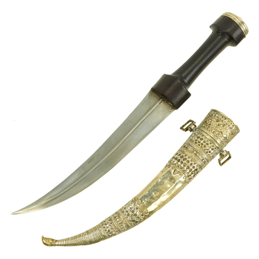 Original 19th Century Ottoman Jambiya Dagger with 18th Century Wootz S ...