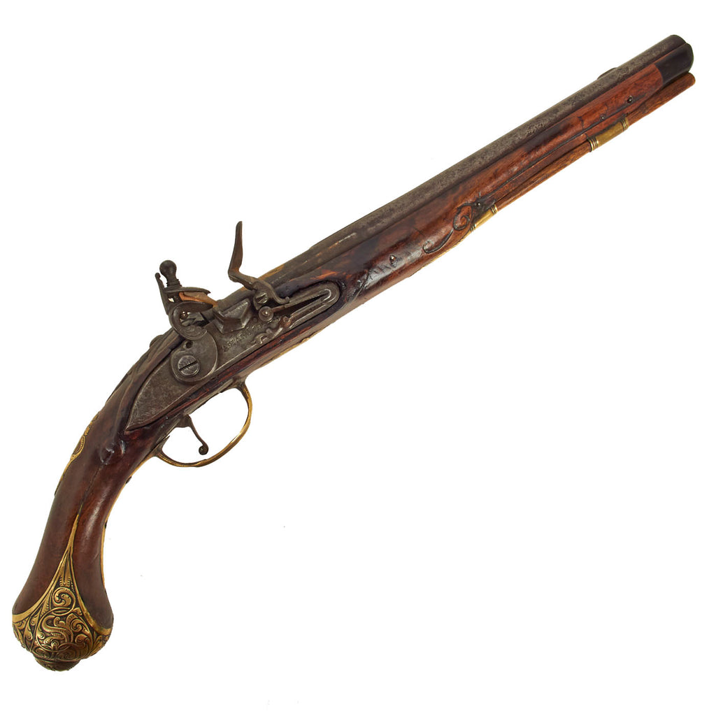 Original Imperial Russian Flintlock Holster Pistol by Caspar Schlerz of St. Petersburg, Russia - circa 1760 Original Items