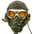 Original U.S. WWII Army Air Forces Aviator Flight Set - A-11 Flying Helmet with Earphones, AN6530 Goggles, A-14 Oxygen Mask Original Items