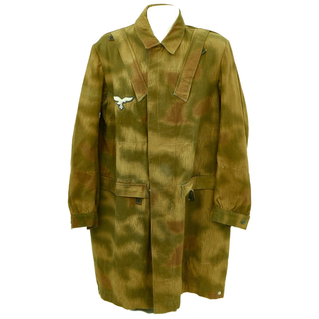 Original German WWII Luftwaffe Paratrooper Smock Tan and Water Camouflage - Unissued Condition Original Items