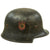 Original German WWII M34 Civic Square Dip NSDAP Double Decal Protection Police Steel Helmet Original Items