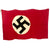 Original German WWII British Soldier Signed NSDAP Large National Flag Banner - 55" x 91" Original Items