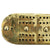 Original British WWI Royal Navy Trench Art Brass & Wood Cribbage Board marked DREADNOUGHT - dated 1906 Original Items