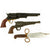 Original Hollywood Film Rubber Prop Pistols from Ellis Props & Graphics - Lou Diamond Phillips Young Guns Western W49 Bowie Knife, Dragoon Pistol and Revolver Original Items