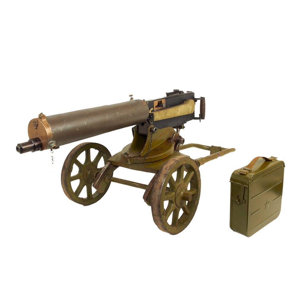 Original Russian WWI / WWII Maxim M-1905/1910 Smooth Jacket Display Machine Gun with Sokolov Mount & Accessories - dated 1942 Original Items