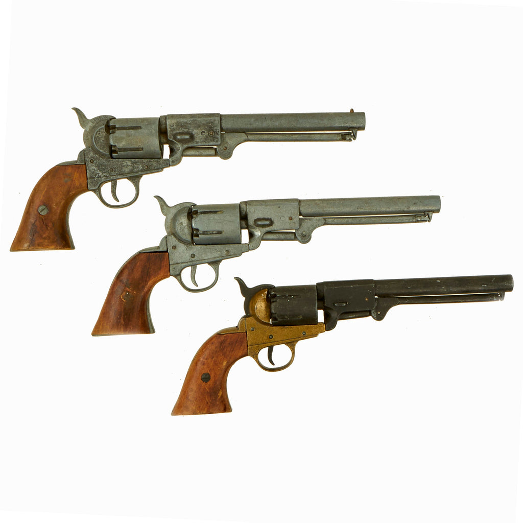 Original Film Prop Colt 1851 Revolver Lot From Ellis Props As Used In Various Civil War Movies Such as Gettysburg - (3) Non-Firing Replicas Original Items