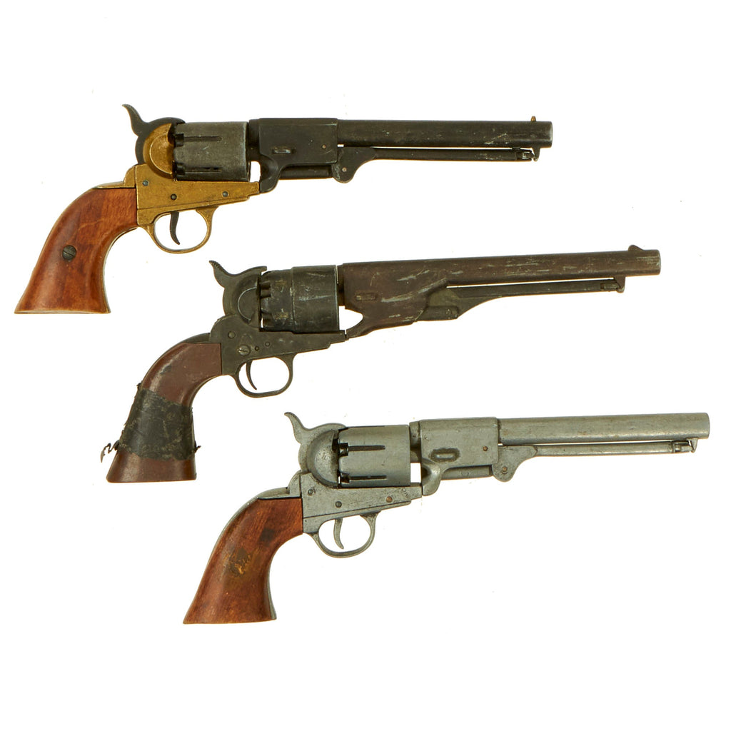 Original Film Prop Colt 1851 Revolver Lot From Ellis Props As Used In Various Civil War Movies Such as Gettysburg - (3) Non-Firing Replicas Original Items